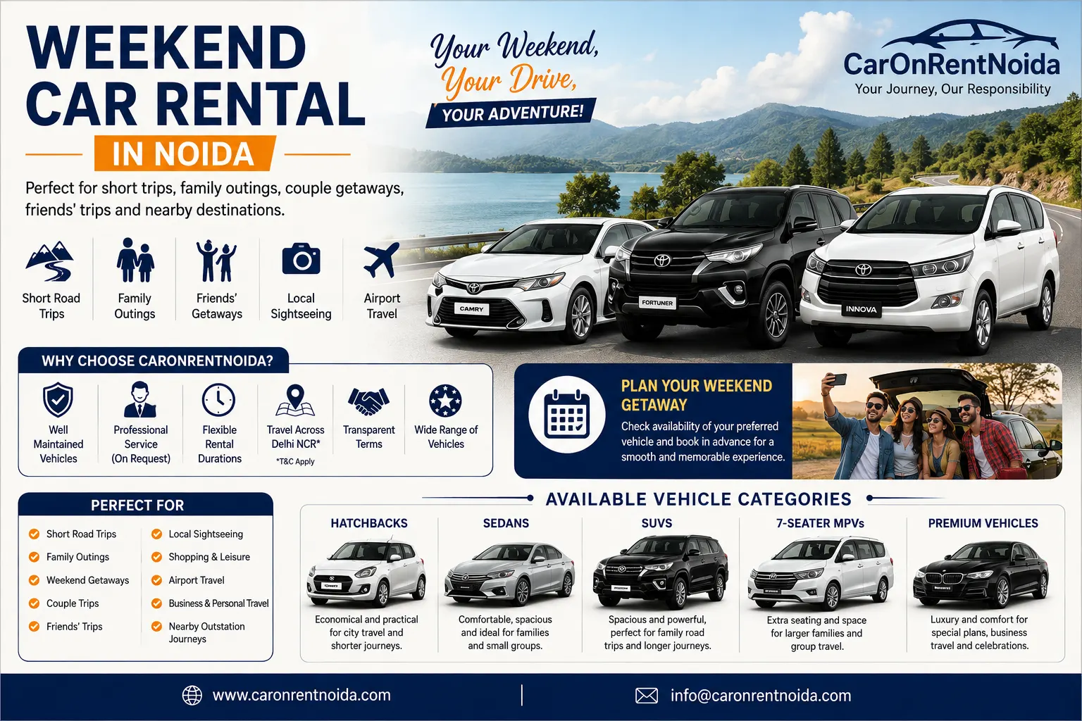 Weekend Car Rental - Car Rental Service in Noida