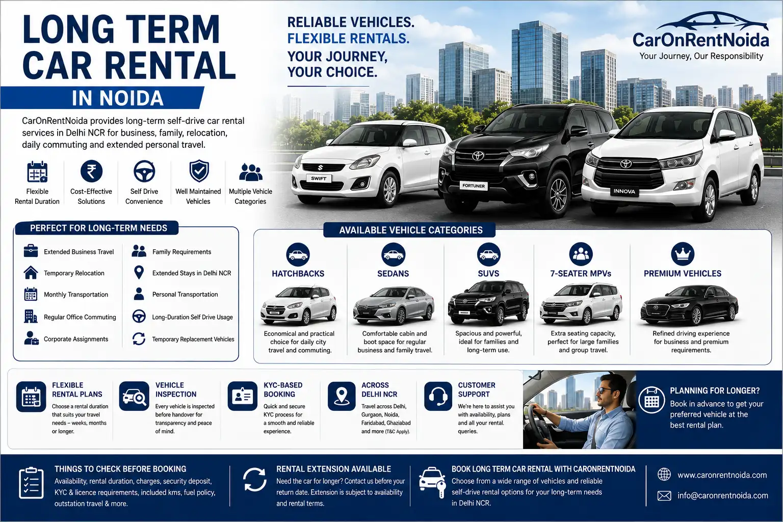 Long Term Car Rental - Car Rental Service in Noida