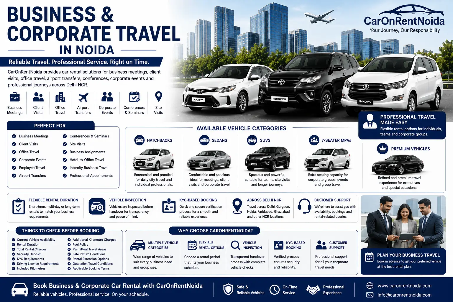 Business & Corporate Travel - Car Rental Service in Noida